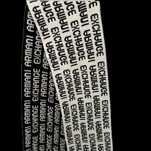 Armani Exchange A|X Logo Knit Scarf Black & White